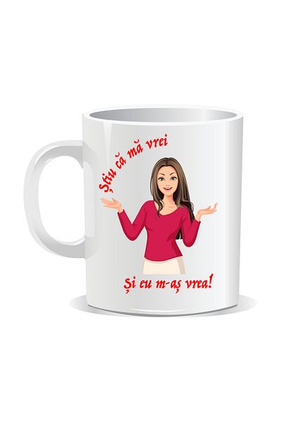 OEM Personalized mug with funny message, I know you want it. I'd like it too - White interior
