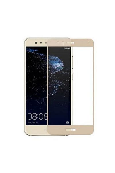OEM Folie de protecție ecran din sticlă pentru Huawei P10 Lite, cu margini colorate, aurie
