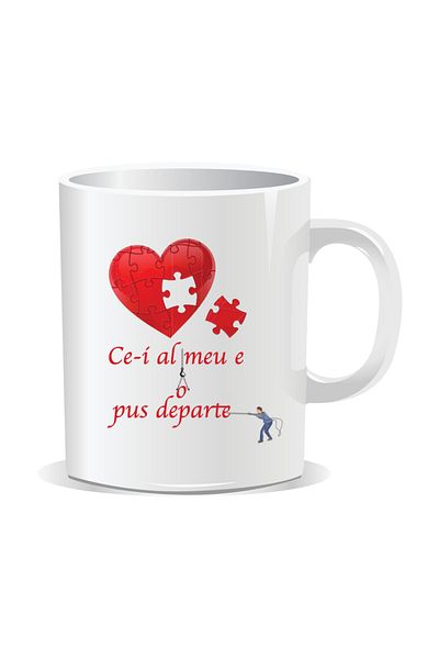 OEM Personalized mug with funny message, What's mine is put away - White interior