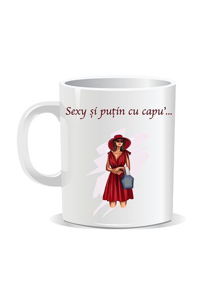 OEM Personalized mug with funny message, Sexy and a little bit heady - White interior