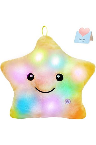 Choice Yellow-Star 34CM Creative Toy Luminous Pillow Soft Stuffed Plush Glowing Colorful Stars Cushion Led