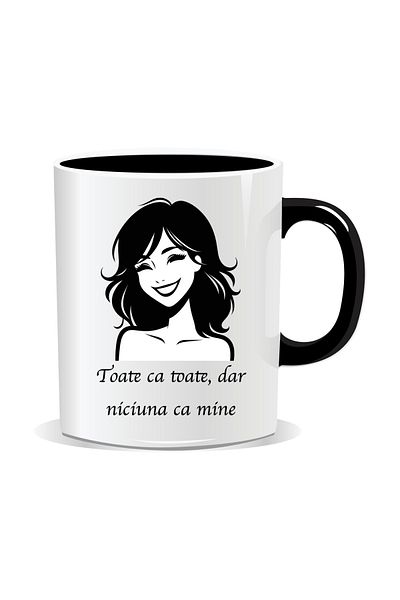 OEM Personalized mug with funny message, All like everyone else but none like me - Black interior