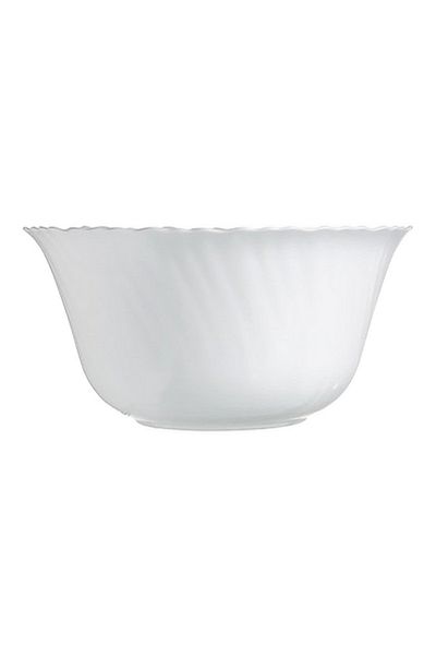 Luminarc Feston Dishwasher and Microwave Safe Round Salad Bowl White 25cm