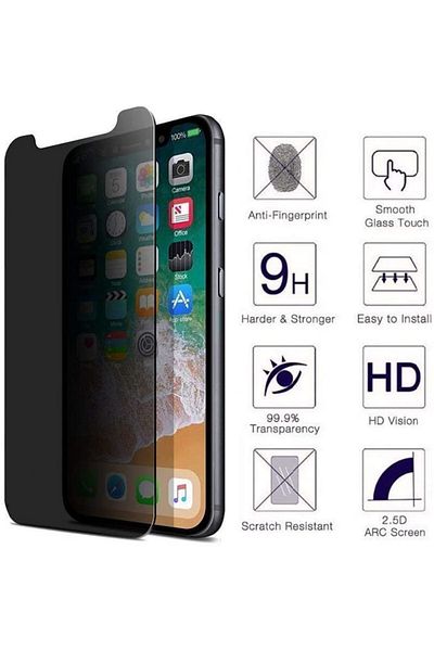 Privacy Apple iPhone 11 PRO Magnetic case with tempered glass back and privacy screen protector, Perfect Fit