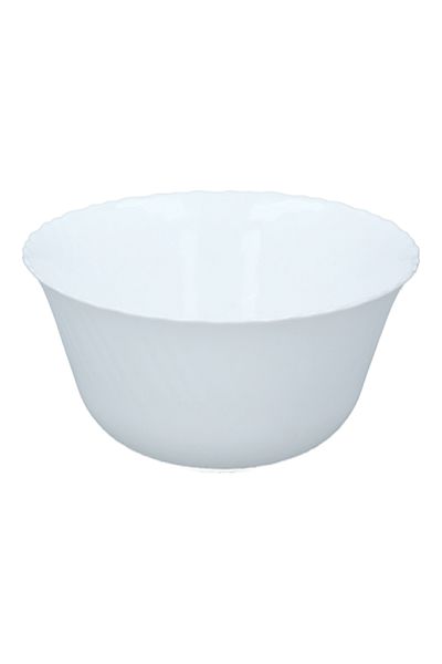 Luminarc Feston Dishwasher and Microwave Safe Round Salad Bowl White 25cm