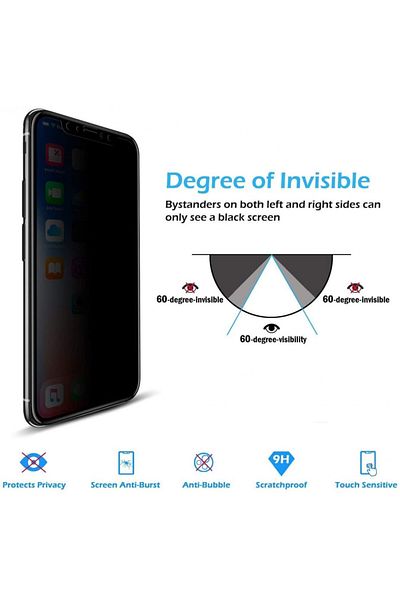 Privacy Huawei Mate 20 Magnetic Case with Tempered Glass Back and Privacy Screen Protector, Perfect Fit