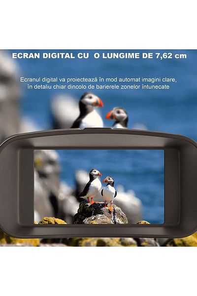 Spionescu Digital night vision binoculars, 4k video recording, adjustable zoom, 32GB, black