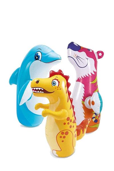 Intex Inflatable Punching Toy for Kids - Animal Shapes - Height 98 cm - Single Unit - Random Selection