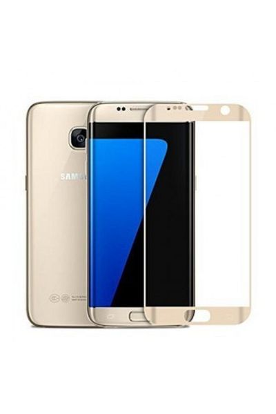 OEM Folie de sticlă pentru Samsung Galaxy S7 Edge, margini curbate, auriu