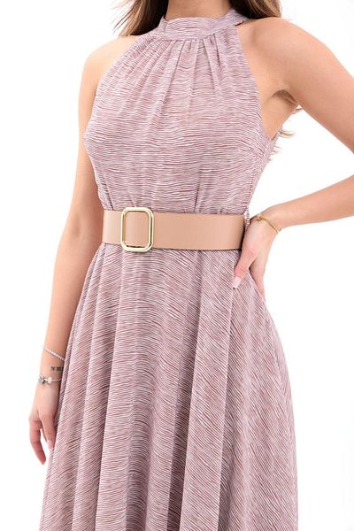 Womengrom Fame Women's Sleeveless Halter Dress with Belt Minneapolis