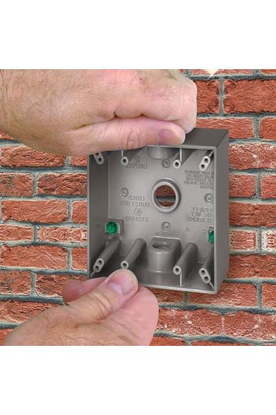 STOREMAX Jvnnastore Electric 14352 3/4-Inch 3 Holes Drilled Box, Gray Trendyfr 646268