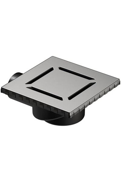 STOREMAX V-Flow Square 5606976 Αποχέτευση ντους, Πλαϊνή Εξόδου, 15x15 cm, Κάλυμμα DK 100, Ματ Chrome t