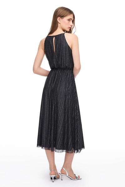 Perspective Ides Elbise 3884-Siyah