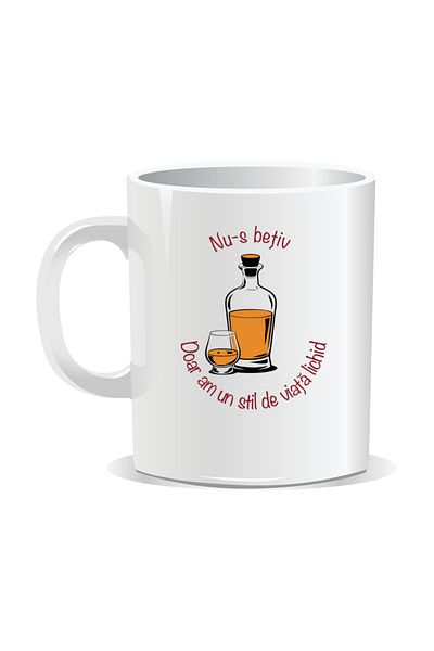 OEM Personalized mug with message for stylish drinkers, I'm not drunk - White interior