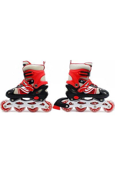 Generic Skates Adjustable Size Roller Skates with Flashing Wheels for Outdoor Indoor Children Skate Shoes fo