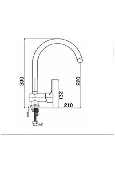 MCreative Spica High Basin Faucet, Chrome