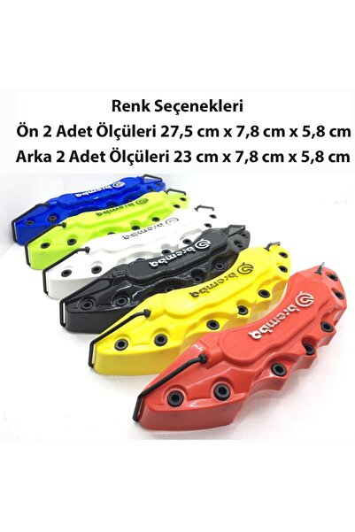 Life Tuning Fiat Uno Uyumlu Brembo Kırmızı Kaliper Kapağı 4 Parça Ön Arka Set