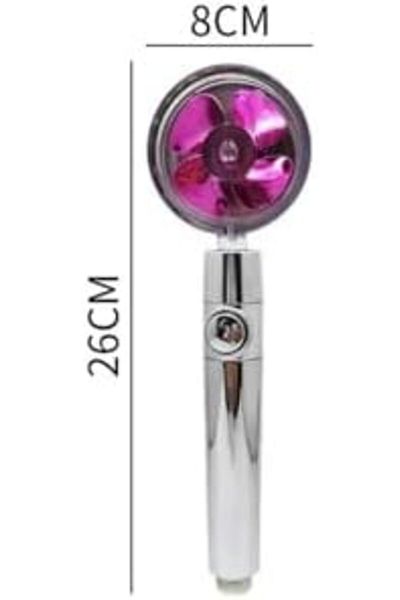 MCreative Water Saving 360 Degree Rotatable Turbo Propeller High Pressure Metallic Pressurized Shower Head
