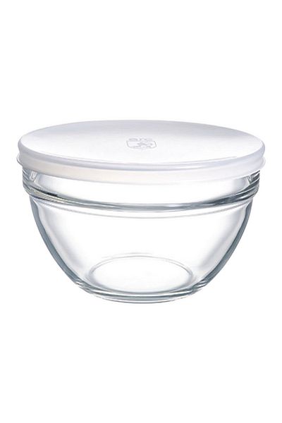 Luminarc Empilable Tempered Glass Salad Bowl with Lid White and Transparent 200ml