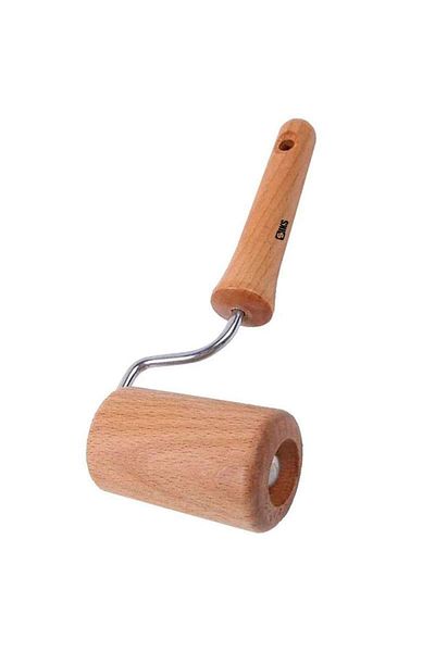 SIKS Rolling Pin For Dough, Roller Type, 1 Wooden End, 18x7 cm