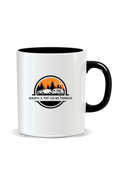 OEM Personalized mug with messages for campers, The RV is all I need - Black interior