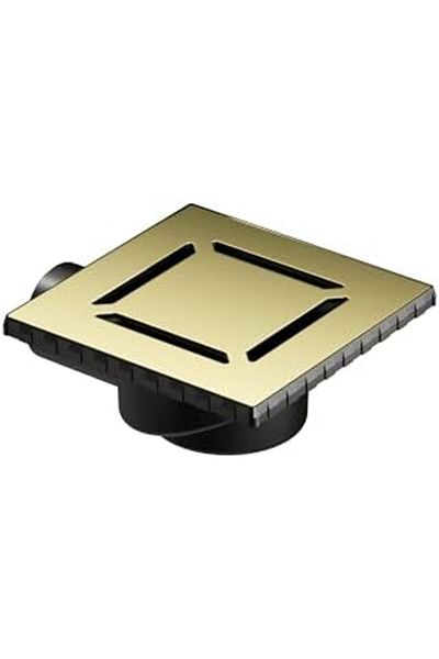 STOREMAX MU-ARTSHOP V-Flow Square 5606975 Πλαϊνή έξοδος αποχέτευσης ντους DK 100 Κάλυμμα γυαλιστερό χρυσό tnca 8713