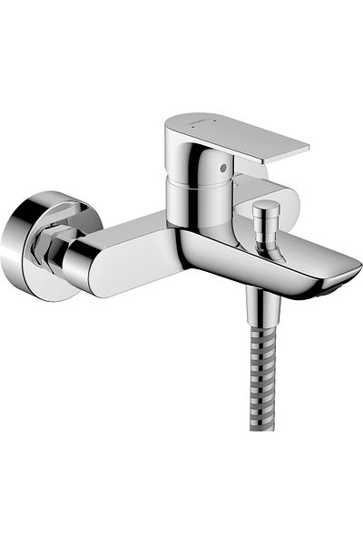 MCreative Rebris E Tub Fitting, Surface Mounted Bathroom Fitting, for 2 Functions, Chrome