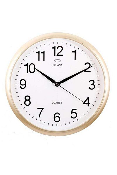 dojana Round Analog Wall Clock Gold/White