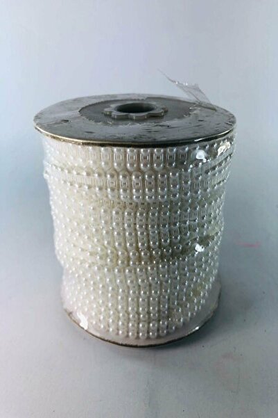 Massaltay شريط نصف لؤلؤ مزدوج - خرز زخرفي بطول 5 أمتار