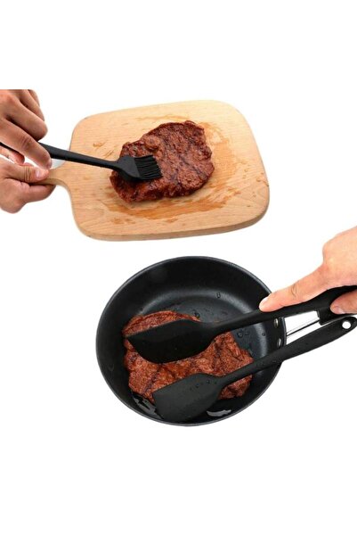 SIKS Set of 5 SIKS® Heat-Resistant Silicone Kitchen Utensils, Whisk, Brush, Large Spatula, Small Spatula