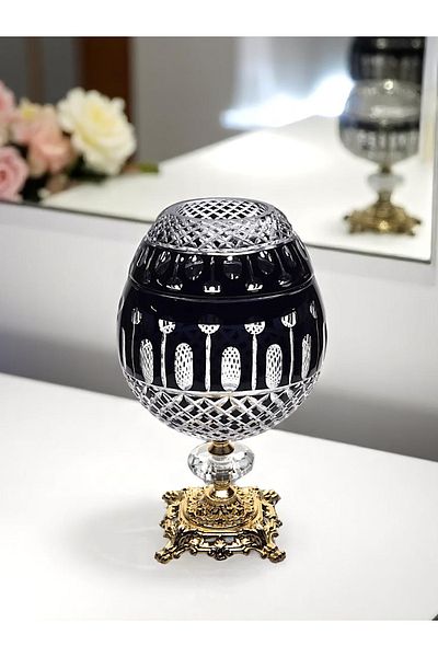 Akden Kristal Crystal Cutting Decor Lina XL Czech Al Tableware Napkin Holder