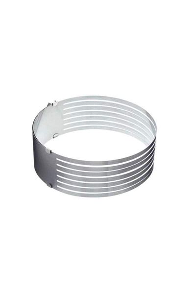 SIKS ® adjustable cake ring, stainless steel, 6 slicing slots, silver