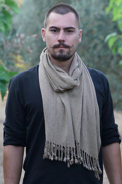 Defne&Apollon İpekçilik 100% Peace Silk Handwoven Kaşkol 45 X 200 cm - Mustard
