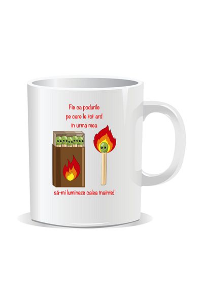 OEM Personalized mug with funny message, May the bridges I keep burning - white interior