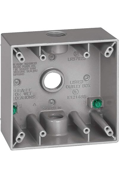 STOREMAX Jvnnastore Electric 14352 3/4-Inch 3 Holes Drilled Box, Gray Trendyfr 646268