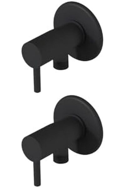 MCreative Black Open Close Bidet Tap 2 Pieces