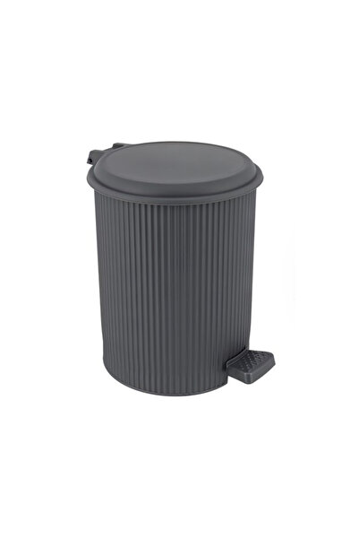 LeesHome 3-Piece Anthracite Gray Nostalgia Pedal Trash Can: 20 Liters 11 Liters 6 Liters