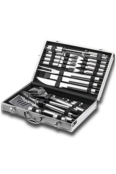 SIKS Set profesional de ustensile pentru grătar, kit de accesorii, 27 de piese, geantă de depozitare inclusă