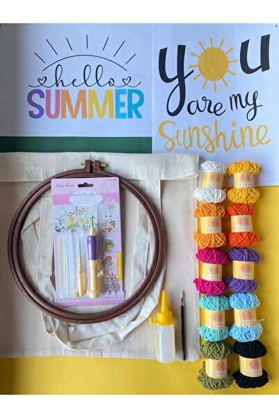 shop Punch Kafası Yaza Özel Kumaş Çanta Seti