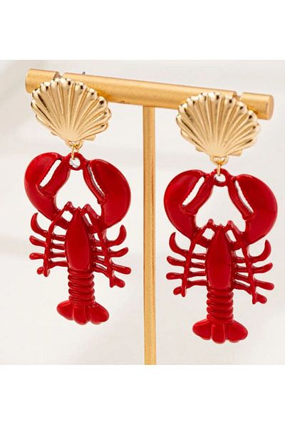 MioArt Lobster/Scorpion Figured Design Earrings