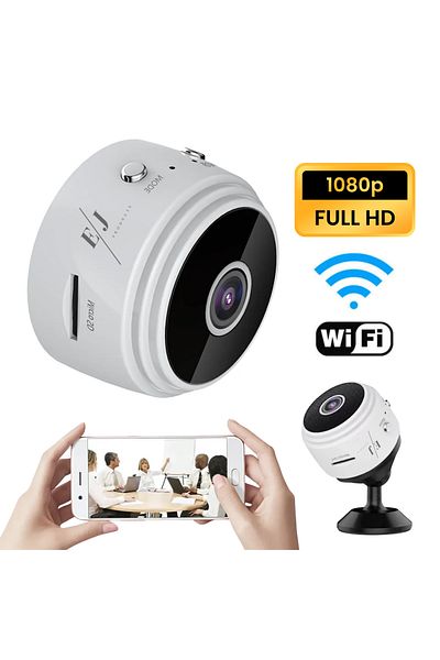 Spionescu Mini magnetic camera with stand, WiFi HotSpot, 1080P, night vision, motion detection