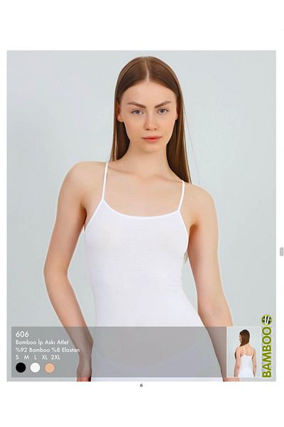 5.MEVSİM Senfoni̇ Bamboo Rope Strap Undershirt