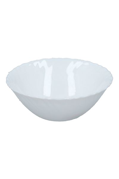 Luminarc Feston Dishwasher Safe Multipurpose Round Glass Bowl White 18cm