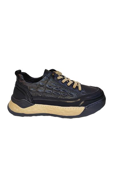 Guja Men's Ultra Light Embosed Leather Rubber Lace Daily Casual Shoes 2525Y572