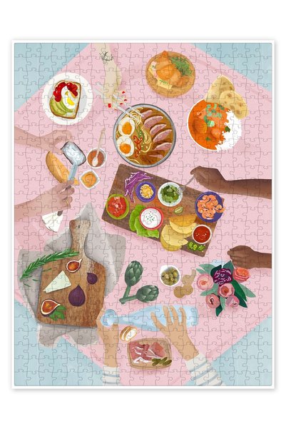 Jeronkarji Yaz Brunch 500 Parça Puzzle Yapboz Mutfak Temalı Yetişkinler için