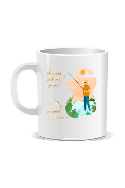 OEM Personalized mug with message for fishermen, No problem - White interior