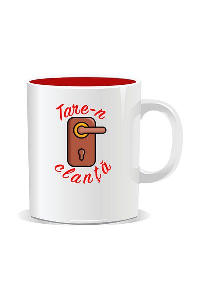 OEM Personalized mug with "tare" message, Tare-n-kanta - Red interior