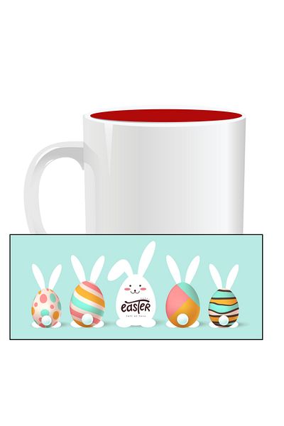 OEM Personalized Easter mug, Happy Easter full of love - Red interior