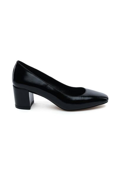 Greyder 59257 Black Wrinkled Patent Leather Genuine Leather Women's Classic Shoes