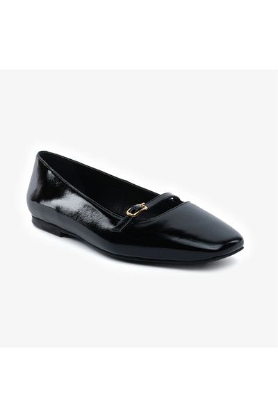 Greyder 59191 Black Patent Leather Genuine Leather Women's Ballerinas